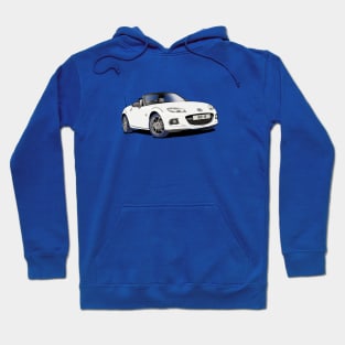 White Mazda MX-5 Car Hoodie